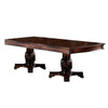 Loki Dining Table 66-96 Inch Extendable Brown Ornate Leaf Motifs and Trim By Casagear Home BM309635