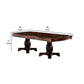 Loki Dining Table 66-96 Inch Extendable Brown Ornate Leaf Motifs and Trim By Casagear Home BM309635