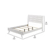 Siam King Size Bed Classic White Rubberwood Slatted Panel Headboard By Casagear Home BM309642