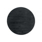 Fin 59 Inch Dining Table Round Surface Pedestal Base Rubberwood Black By Casagear Home BM309650