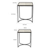 24 Inch Plant Stands Set of 2 White Marble Top Minimalist Black Frame By Casagear Home BM309838