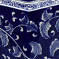 Deno 13 Inch Decorative Jar with Lid Ceramic Filigree in Blue and White By Casagear Home BM309896