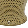 Deni 25 Inch Temple Jar Large Carved Cut Out Lattice Lid Gold Porcelain By Casagear Home BM309968