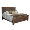 Brun King Size Bed, Pine Wood Frame, Planked Design, Dark Rustic Brown By Casagear Home