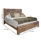 Umey Queen Size Bed Mango Wood with Grain Details Two Tone Rustic Brown By Casagear Home BM309978