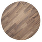 Umey 59 Inch Dining Table Parota and Mango Wood Grains Round Top Brown By Casagear Home BM309982