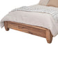 Neuv Queen Size Bed Mango and Parota Wood Grain Details Rustic Brown By Casagear Home BM309984