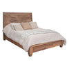 Neuv Queen Size Bed, Mango and Parota Wood, Grain Details, Rustic Brown By Casagear Home