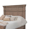 Riel Queen Size Bed Solid Pine Wood Molded Details Wire Brushed Brown By Casagear Home BM309986