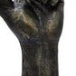 24 Inch Pointing Hand Sculpture Pedestal ’Base Resin Frame Bronze By Casagear Home BM310056