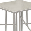 Laury 24 Inch Plant Stand Table Set of 3 Square Metal White Finish By Casagear Home BM310111