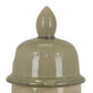 Pril 17 Inch Temple Jar with Clean Lines Ceramic Brown Green Finish By Casagear Home BM310133