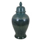 Caty 17 Inch Temple Jar Finial Dome Lids Classic Ceramic Green Finish By Casagear Home BM310136