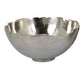 Bonz Set of 3 Bowls Unique Top Shape Round Base Silver Metal Finish By Casagear Home BM310157