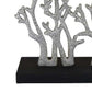 Spark 20 Inch Coral Table Top Decor Coastal Design Resin Silver Black By Casagear Home BM310166