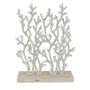 Spark 20 Inch Coral Table Top Decor Coastal Design Resin Antique White By Casagear Home BM310167