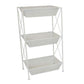 30 Inch Plant Stands Set of 2 Open Metal Frame 6 Square Baskets White By Casagear Home BM310184