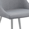 Kian 20 Inch Side Chair Set of 2 Tapered Legs Gray Fabric Upholstery By Casagear Home BM310192