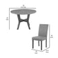 Skylar 5 Piece Dining Table Set Wood 4 Chairs Matte Gray Faux Leather By Casagear Home BM310200