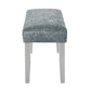 Liam 48 Inch Dining Bench Wood Cushioned Gray Fabric Upholstered Seat By Casagear Home BM310219