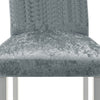 Liam 27 Inch Side Chair Set of 2 Wood Tufted Gray Fabric Upholstery By Casagear Home BM310220