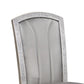 Scott 19 Inch Dining Side Chair Set of 2 Gray Faux Leather Taupe Wood By Casagear Home BM310227