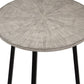 Avenue 48 Inch Dining Table Round Top Wood Frame Black and Beige By Casagear Home BM310229