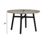 Avenue 48 Inch Dining Table Round Top Wood Frame Black and Beige By Casagear Home BM310229