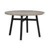 Avenue 48 Inch Dining Table, Round Top, Wood Frame, Black and Beige By Casagear Home