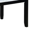 Tristan 64 Inch Dining Table Faux Carrara Marble Top Black and White By Casagear Home BM310232