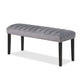 Marcus 46 Inch Dining Bench Fabric Upholstery Wood Tufted Gray Black By Casagear Home BM310237