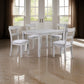 Charlotte 5 Piece Dining Table and Chairs Set, Wood, Farmhouse, White By Casagear Home