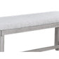 Peter 50 Inch Dining Bench Fabric Upholstery Cushioned Driftwood Gray By Casagear Home BM310253