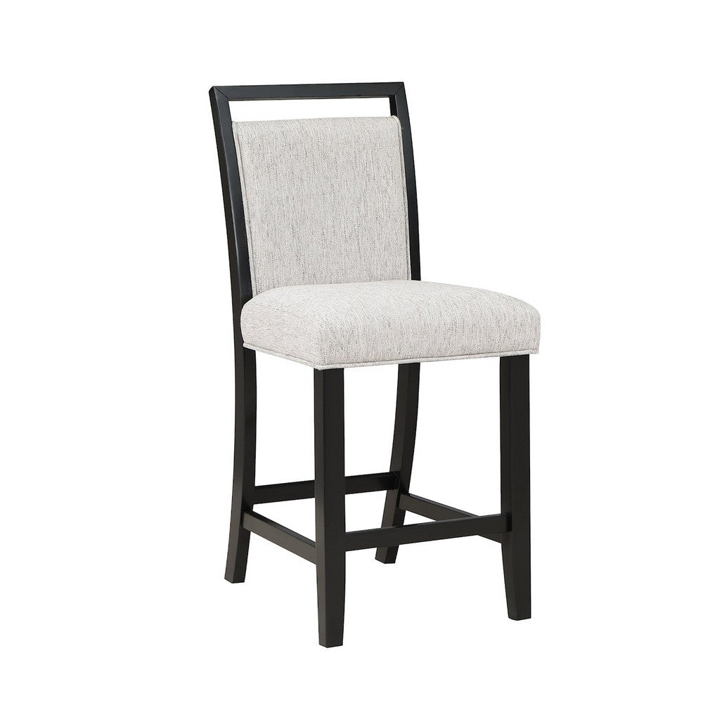 Jade 26 Inch Counter Height Dining Chair Set of 2 Upholstered White By Casagear Home BM310257