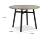 Avenue 48 Inch Counter Height Table Wood Frame Round Top Black and Gray By Casagear Home BM310263