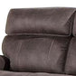 Clay 78 Inch Power Loveseat USB Contrast Stitch Faux Leather Brown By Casagear Home BM310896