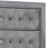 Zoha 49 Inch Tall Dresser Chest 5 Drawer Cabriole Legs Gray Upholstery By Casagear Home BM310912