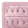 Zoha 49 Inch Tall Dresser Chest 5 Drawer Cabriole Legs Pink Upholstery By Casagear Home BM310915