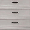 Geo 54 Inch Tall Dresser Chest 5 Drawers Bronze Accents Antique White By Casagear Home BM310920