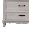 Geo 54 Inch Tall Dresser Chest 5 Drawers Bronze Accents Antique White By Casagear Home BM310920