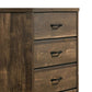 47 Inch Tall Dresser Chest with 5 Drawers Wood Grains Light Brown By Casagear Home BM310930