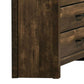 47 Inch Tall Dresser Chest with 5 Drawers Wood Grains Light Brown By Casagear Home BM310930