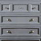 Lile 50 Inch Tall Dresser Chest 6 Drawer Crown Molding Solid Wood Gray By Casagear Home BM310940