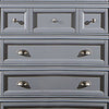 Lile 50 Inch Tall Dresser Chest 6 Drawer Crown Molding Solid Wood Gray By Casagear Home BM310940