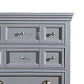 Lile 50 Inch Tall Dresser Chest 6 Drawer Crown Molding Solid Wood Gray By Casagear Home BM310940