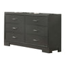 Aliso 58 Inch Wide Dresser Chest 6 Drawers Bracket Feet Dark Gray By Casagear Home BM310945