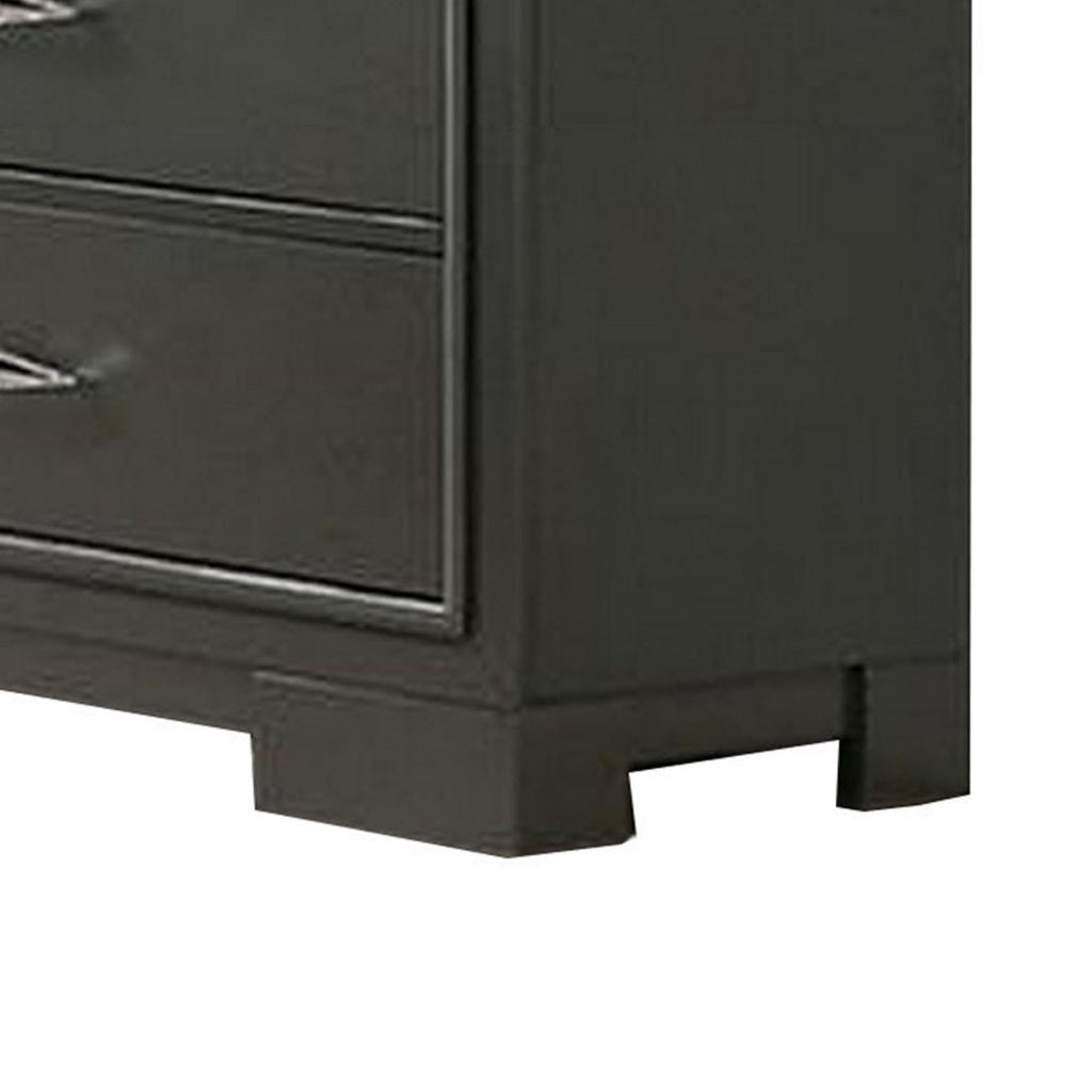 Aliso 58 Inch Wide Dresser Chest 6 Drawers Bracket Feet Dark Gray By Casagear Home BM310945