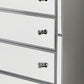 Donna 50 Inch Tall Dresser Chest 5 Drawers LED Silver and Mirror Finish By Casagear Home BM310947