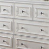 Cade 59 Inch Wide Dresser Chest 8 Drawers Crown Mold Solid Wood White By Casagear Home BM310964