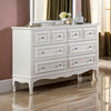 Cade 59 Inch Wide Dresser Chest 8 Drawers Crown Mold Solid Wood White By Casagear Home BM310964